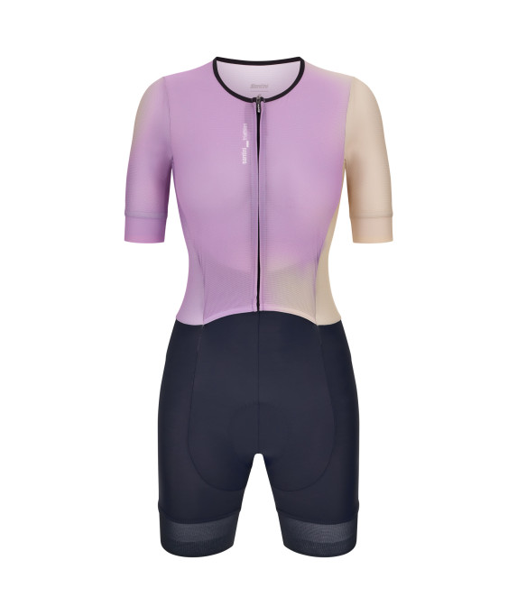 Combinaison Triathlon Femme Santini Ironman Eclipse - Taille S - Skinsuit Cyclisme Italien