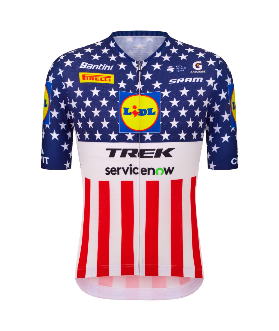 Santini Lidl Trek サイクルジャージ M LIDL TREK – USA NATIONAL CHAMPION JERSEY
